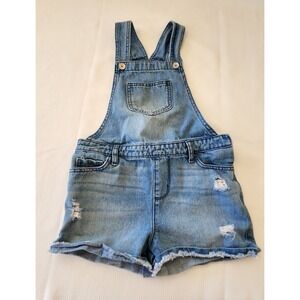 CHILDREN PLACE Girls Size 8 Denim Short Overalls Shorts One Piece